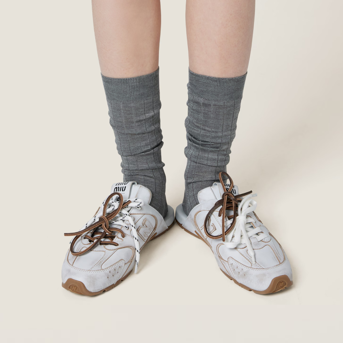 NB x Miu Miu 530 Mule white