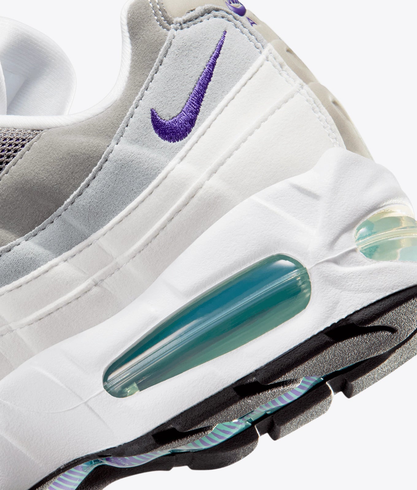AIR MAX 95 BIG BUBBLE "WHITE/COURT PURPLE-EMERALD GREEN"