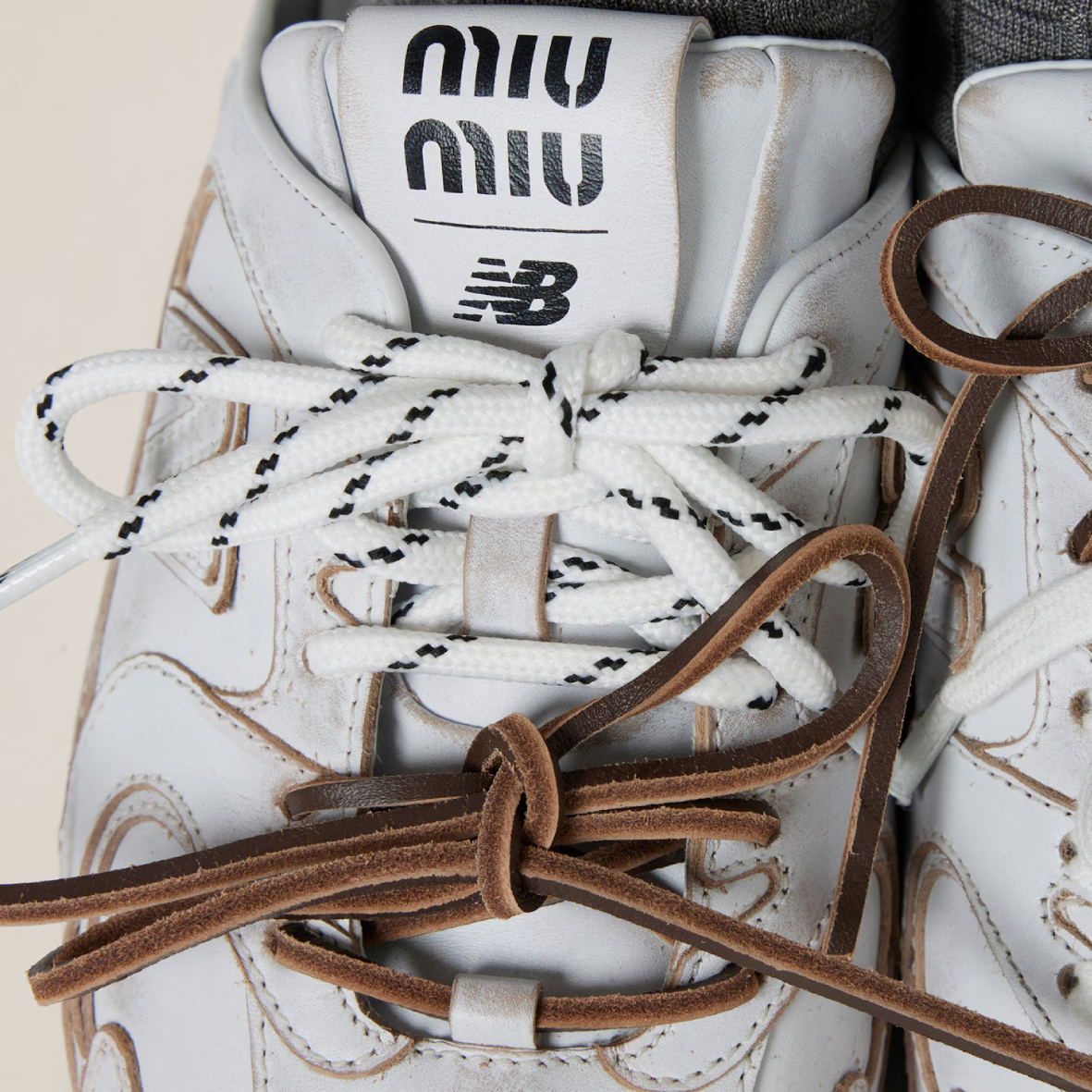 NB x Miu Miu 530 Mule white