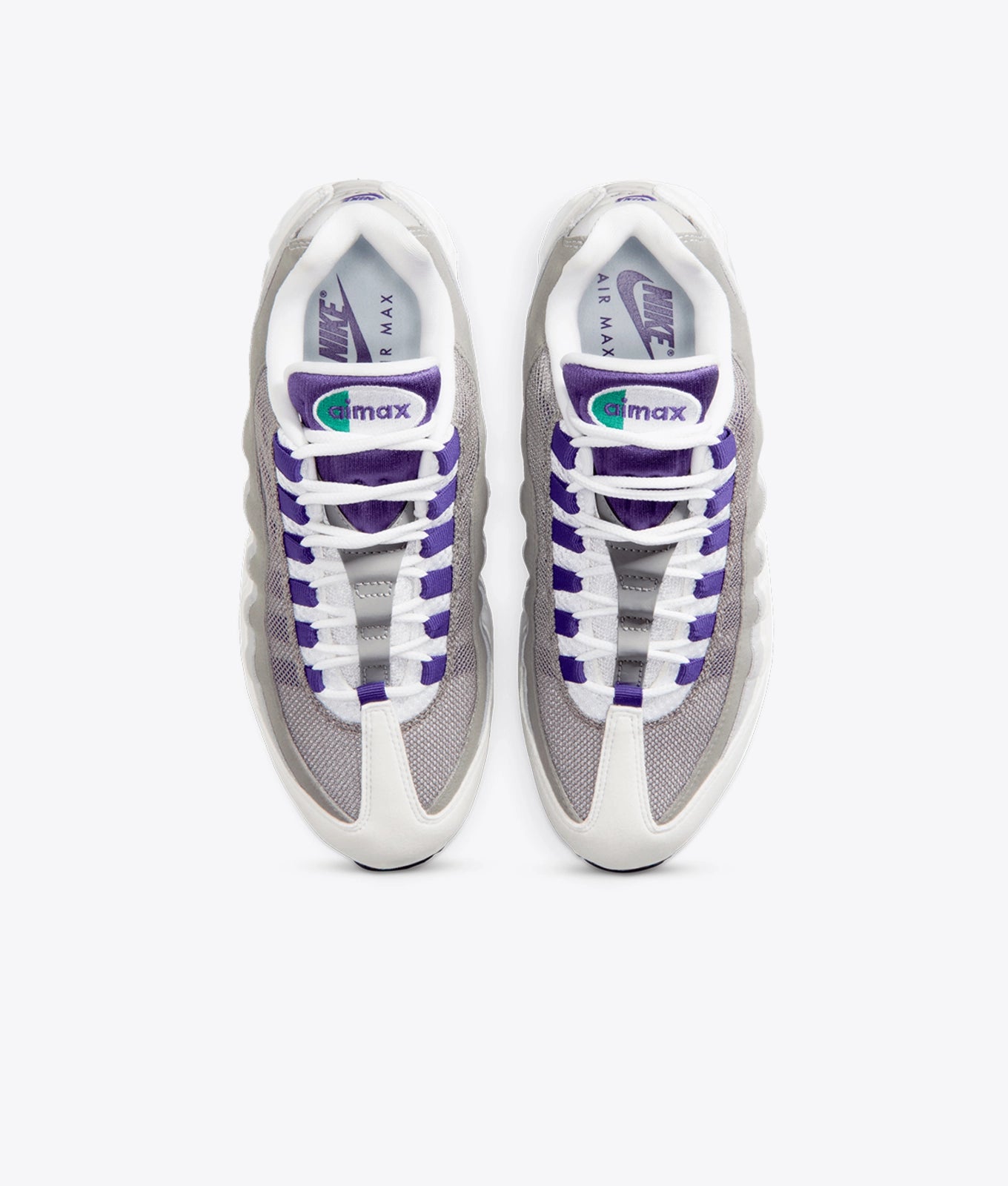 AIR MAX 95 BIG BUBBLE "WHITE/COURT PURPLE-EMERALD GREEN"