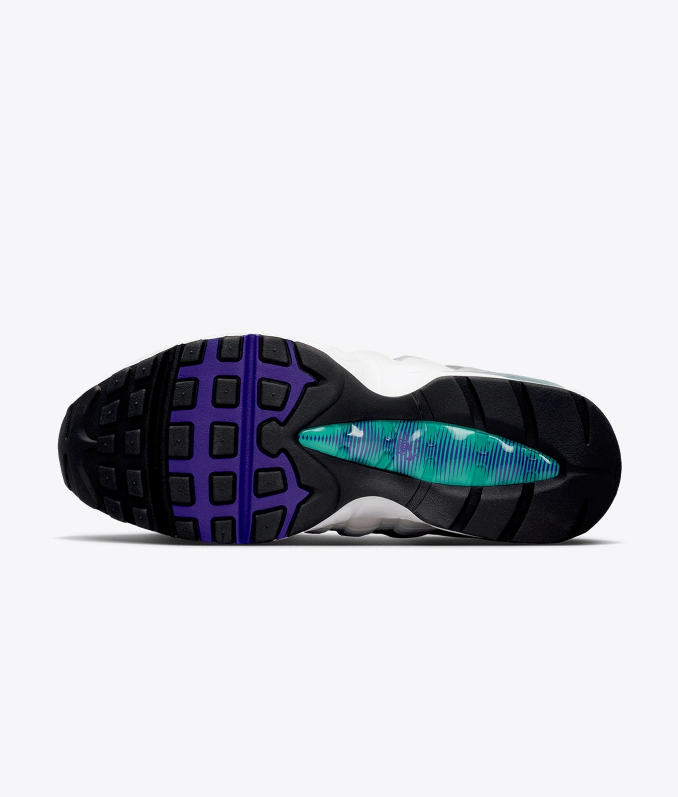 AIR MAX 95 BIG BUBBLE "WHITE/COURT PURPLE-EMERALD GREEN"