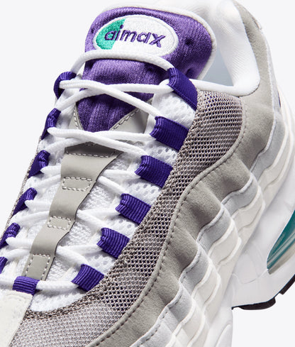 AIR MAX 95 BIG BUBBLE "WHITE/COURT PURPLE-EMERALD GREEN"