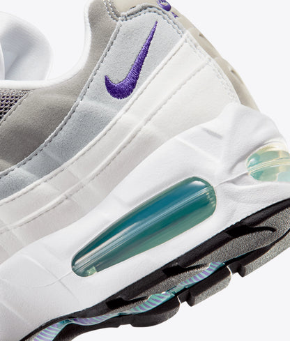 AIR MAX 95 BIG BUBBLE "WHITE/COURT PURPLE-EMERALD GREEN"