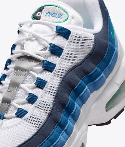 AIR MAX 95 BIG BUBBLE "WHITE/EMERALD GREEN-LAKE BLUE"