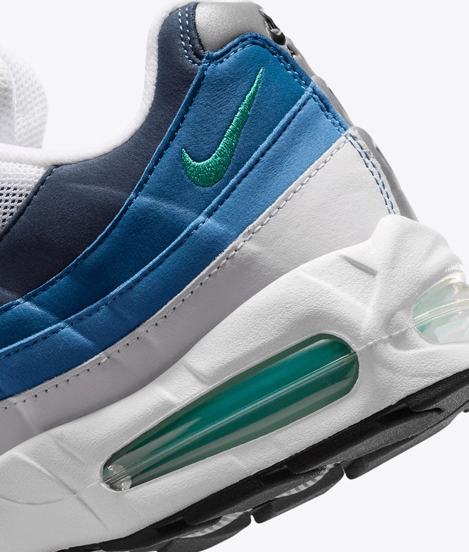AIR MAX 95 BIG BUBBLE "WHITE/EMERALD GREEN-LAKE BLUE"