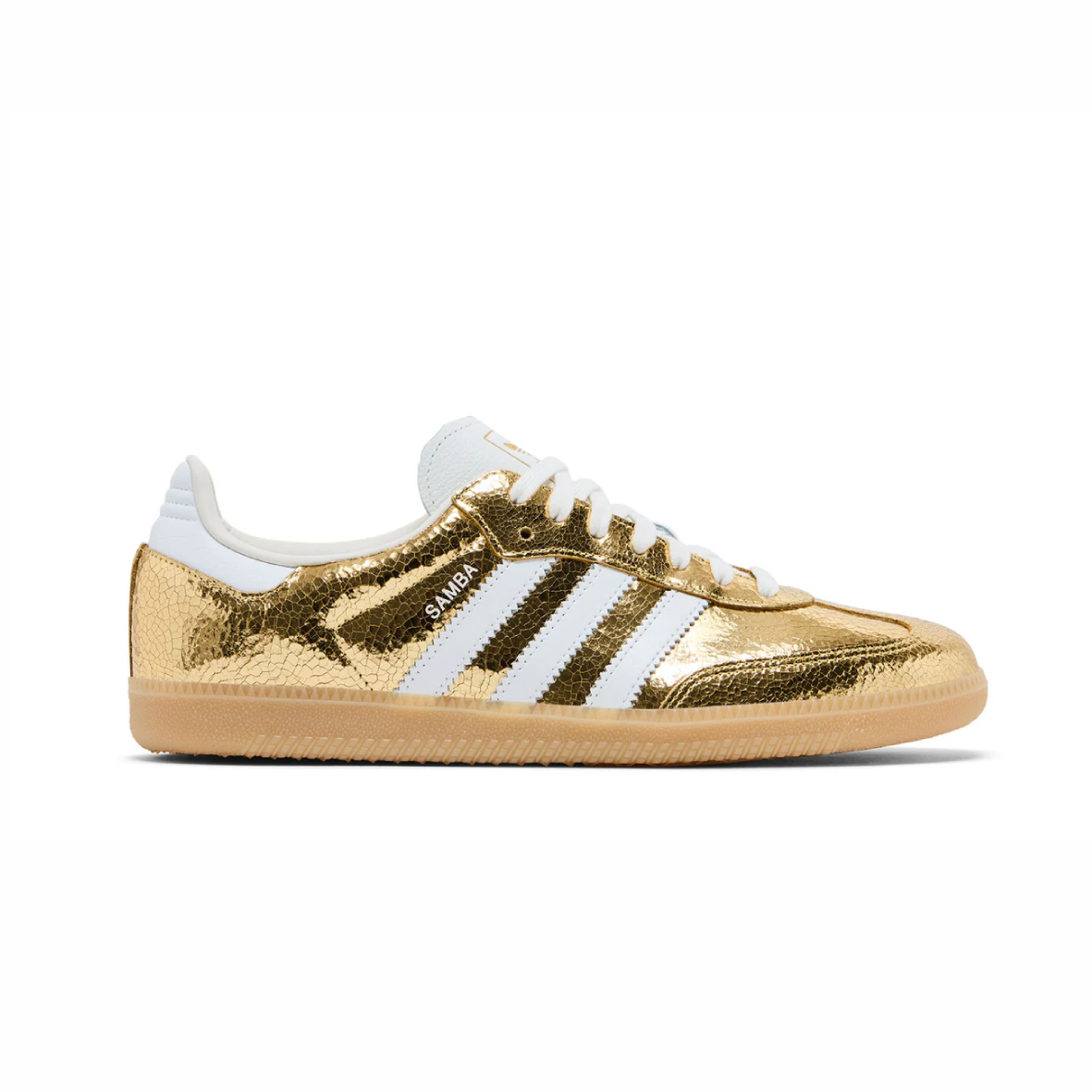 Samba OG Gold Metallic Cracked Leather